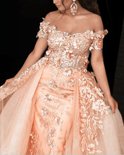 Load image into Gallery viewer, Peach Prom Dresses Mermaid
