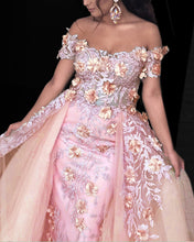 Load image into Gallery viewer, Mermaid Prom Dresses Lace Embroidery Corset Off The Shoulder