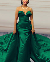 Load image into Gallery viewer, Sleeveless Mermaid Sweetheart Dresses Satin Sweep Train-alinanova