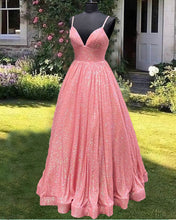 Load image into Gallery viewer, Pink Sequin Ball Gown