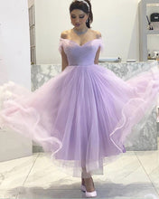 Load image into Gallery viewer, Elegant Tulle Midi Prom Dresses Off The Shoulder-alinanova