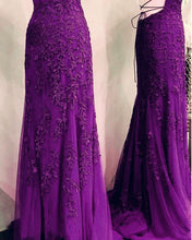 Load image into Gallery viewer, Lace Mermaid Strappy Back Dress