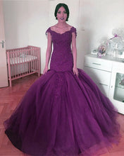 Load image into Gallery viewer, Purple Mermaid Prom Dresses 2020