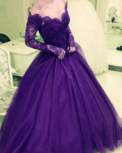 Load image into Gallery viewer, Purple Quinceanera Dress Prom