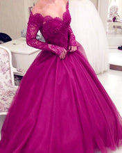 Load image into Gallery viewer, Fuchsia Tulle Quinceanera Dresses