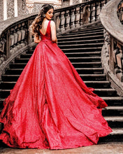 Load image into Gallery viewer, Sequin Ball Gown Prom Dresses