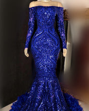 Load image into Gallery viewer, Off The Shoulder Mermaid Sparkly Dresses-alinanova