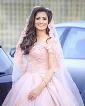 Load image into Gallery viewer, Light Pink Wedding Dress Ball Gown