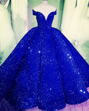 Load image into Gallery viewer, Royal Blue Wedding Dresses Sequined
