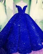 Load image into Gallery viewer, Royal Blue Wedding Dresses Sequined