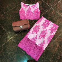 Load image into Gallery viewer, Sexy Lace Sheath Bodycon Homecoming Dresses Two Piece