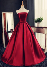 Load image into Gallery viewer, Wedding-Dresses-2018-Burgundy-Satin-Quinceanera-Dresses
