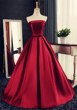 Load image into Gallery viewer, Wedding-Dresses-2018-Burgundy-Satin-Quinceanera-Dresses