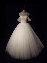 Load image into Gallery viewer, Sexy Pleated Sweetheart Tulle Ball Gowns Wedding Dresses Off-the-shoulder