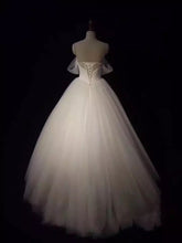 Load image into Gallery viewer, Sexy Pleated Sweetheart Tulle Ball Gowns Wedding Dresses Off-the-shoulder