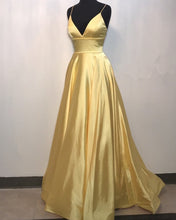 Load image into Gallery viewer, Light Yellow Prom Dresses