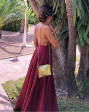 Load image into Gallery viewer, Sexy Spaghetti Straps V-neck Long Empire Prom Dresses