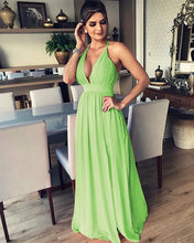 Load image into Gallery viewer, Sage Green Bridesmaid Dresses Chiffon