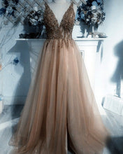 Load image into Gallery viewer, Champagne Prom Dresses Tulle