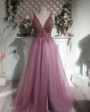 Load image into Gallery viewer, Mauve Prom Dresses Tulle
