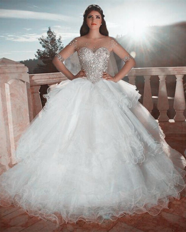 open lace back dress Elegant Strapless Mermaid Wedding Dress with Overskirt Dress + Overskirt main image 1