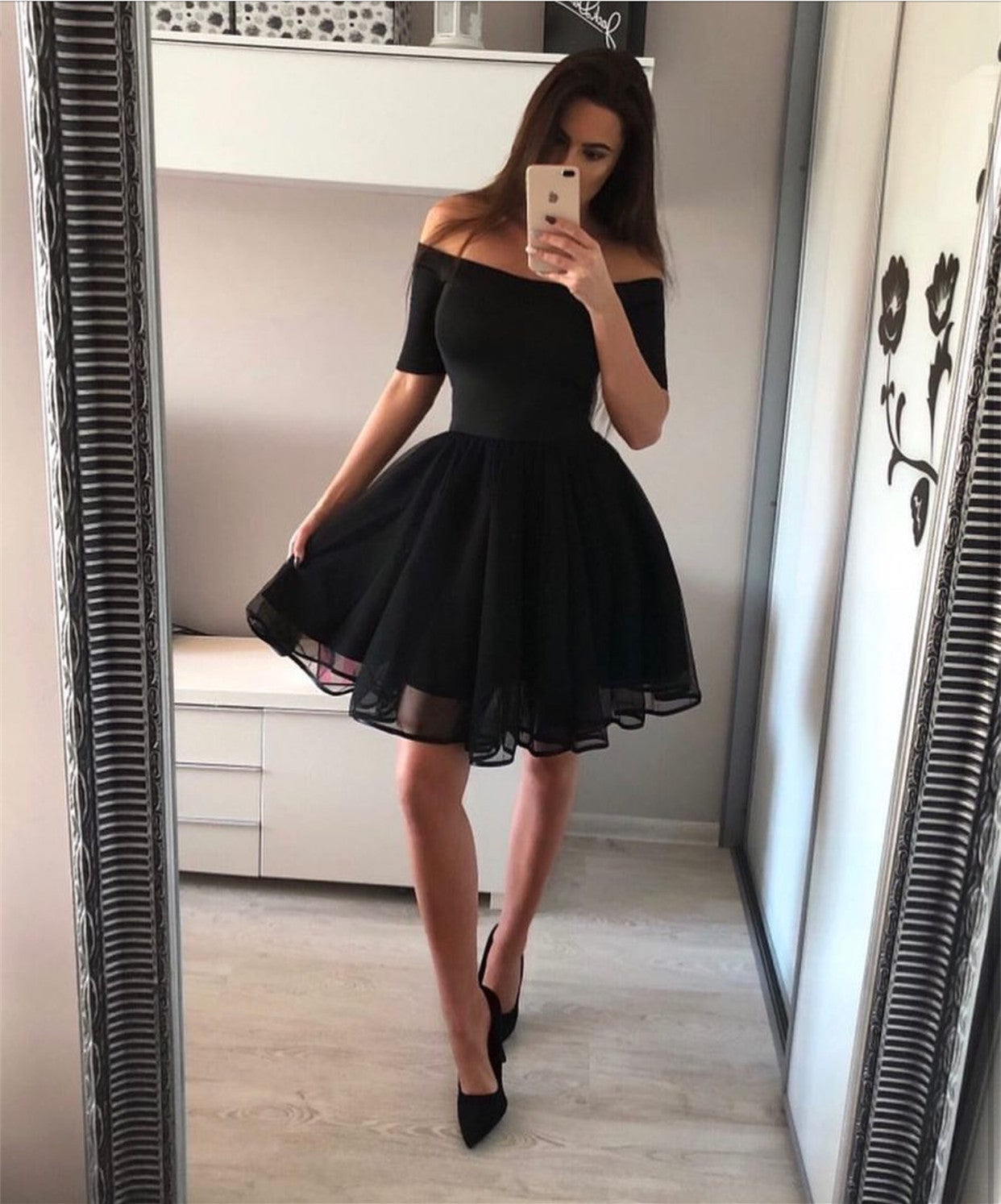 Mini Dress Short Black Semi Formal Dresses Kofi Black Long Sleeve