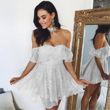 Load image into Gallery viewer, Silver-Homecoming-Dresses-Short-Party-Cocktail-Gowns