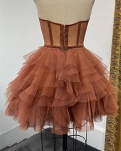 Load image into Gallery viewer, Short Brown Homecoming Dresse
