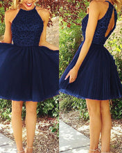 Load image into Gallery viewer, Navy Blue Homecoming Dresses 2020