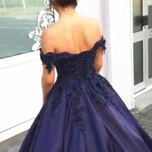 Load image into Gallery viewer, Dark-Blue-Homecoming-Dresses