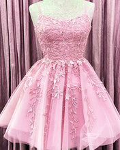 Load image into Gallery viewer, Short Junior Prom Dresses Tulle Appliques