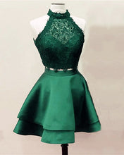 Load image into Gallery viewer, Short Green Two Piece Prom Dress