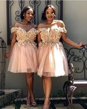 Load image into Gallery viewer, short-pink-tulle-homecoming-dresses-2019-elegant-cocktail-party-dress