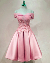 Load image into Gallery viewer, Short Off Shoulder Prom Homecoming Dresses Lace Embroidery