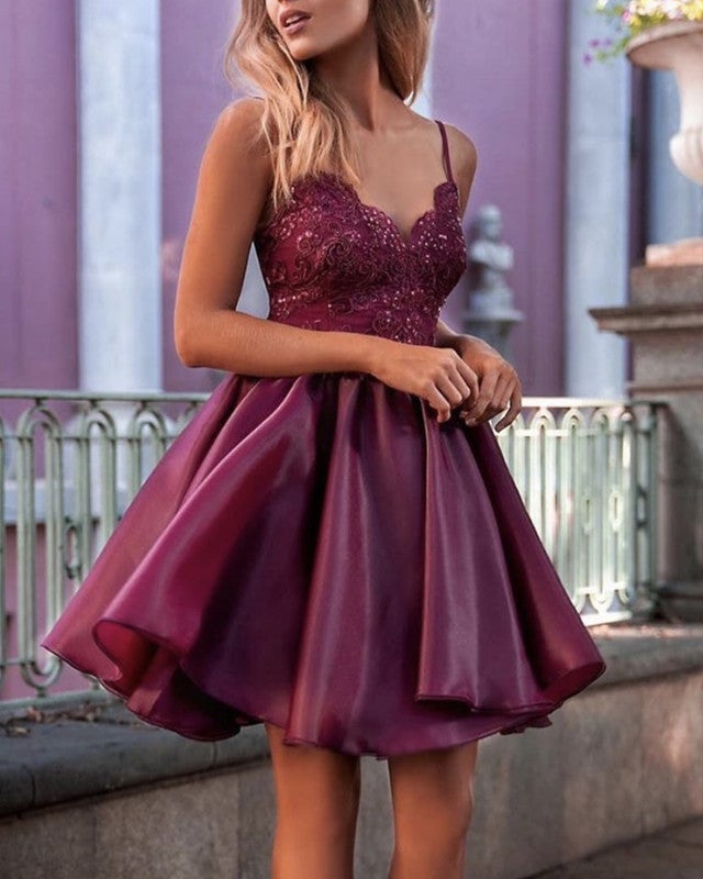 Short Organza Homecoming Dresses Appliques Spaghetti Straps Short Organza Homecoming Dresses Appliques Spaghetti Straps