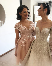 Load image into Gallery viewer, Short Pink Bridal Wedding Party Dress