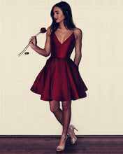 Load image into Gallery viewer, Burgundy Homecoming Dresses 2019