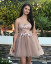 Load image into Gallery viewer, Nude Prom Dresses Short