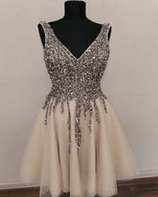 Load image into Gallery viewer, Short Champagne Prom Dresses 2020