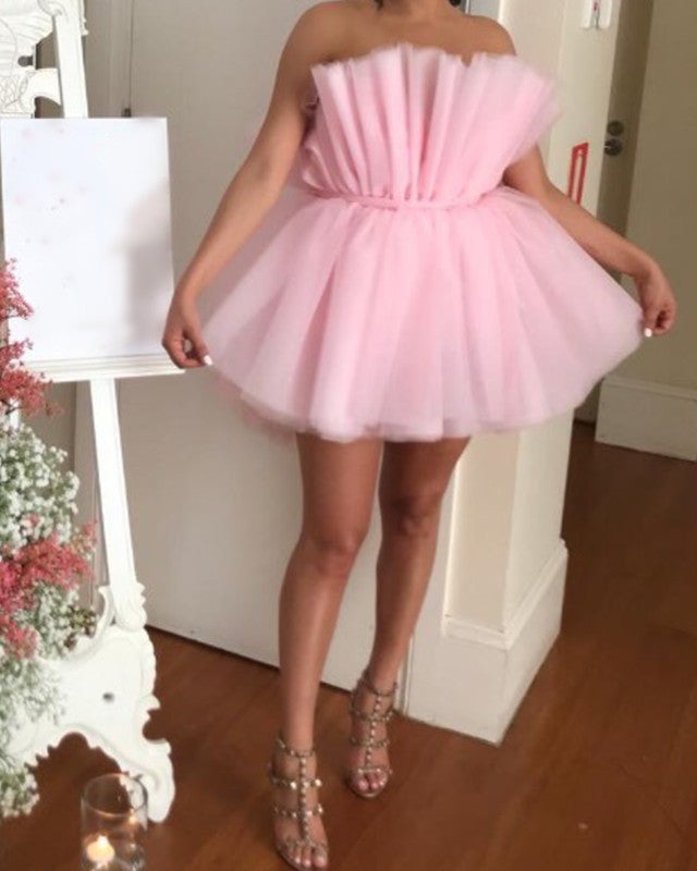 Short Tulle Sleeveless Ruffles Homecoming Dresses alinanova Short Tulle Sleeveless Ruffles Homecoming Dresses alinanova