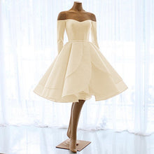 Load image into Gallery viewer, Short Wedding Dresses Ruffle Ball Gown With Long Sleeves