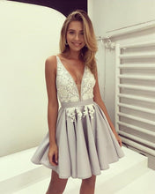 Load image into Gallery viewer, Chic Short Prom Dresses Silver