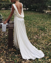 Load image into Gallery viewer, Boho Wedding Dress Draped Back