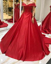 Load image into Gallery viewer, Red Prom Ball Gown Dresses
