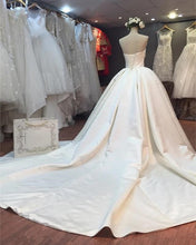 Load image into Gallery viewer, Sweep Train Satin Ball Gown
