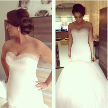Load image into Gallery viewer, Sleek Wedding Dresses Satin Mermaid Sweetheart Corset-alinanova