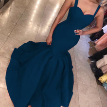 Load image into Gallery viewer, Navy-Blue-Evening-Gowns-Mermaid-Formal-Occasion-Dresses