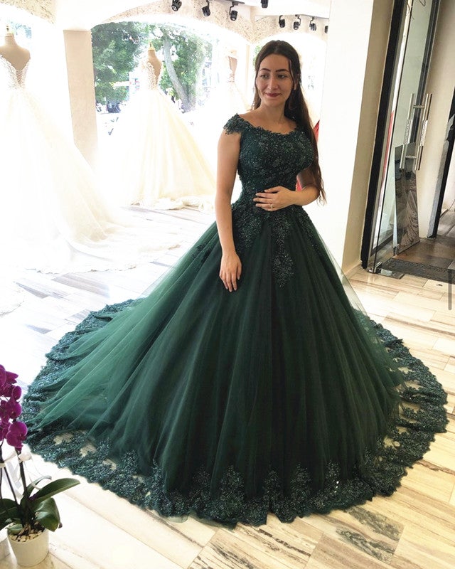 Spaghetti Straps Tulle Ball Gown Wedding Dress Lace Beaded Spaghetti Straps Tulle Ball Gown Wedding Dress Lace Beaded