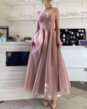 Load image into Gallery viewer, Pink Sparkly Prom Dress