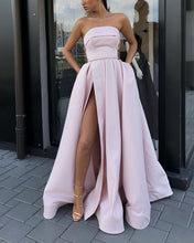 Load image into Gallery viewer, Pink Prom Dresses Strapless